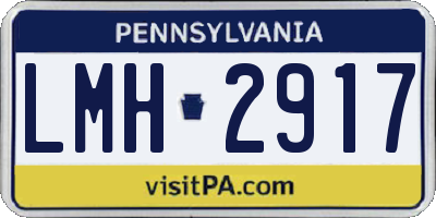 PA license plate LMH2917