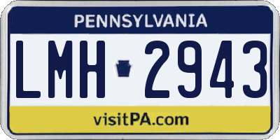 PA license plate LMH2943