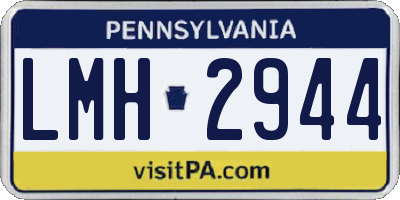 PA license plate LMH2944