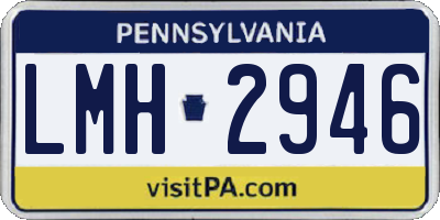 PA license plate LMH2946