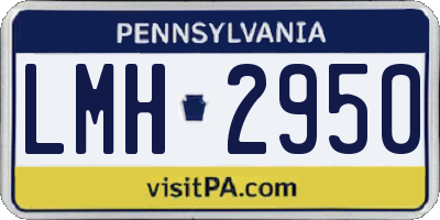 PA license plate LMH2950