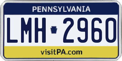 PA license plate LMH2960