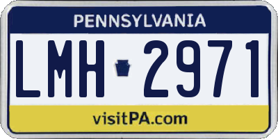 PA license plate LMH2971