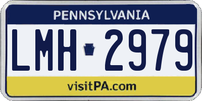 PA license plate LMH2979