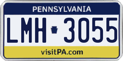 PA license plate LMH3055