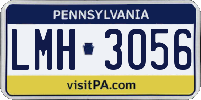 PA license plate LMH3056