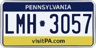 PA license plate LMH3057