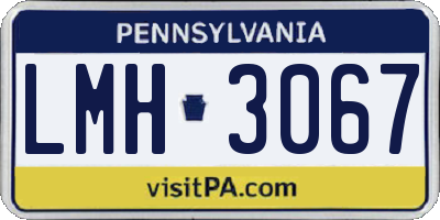 PA license plate LMH3067