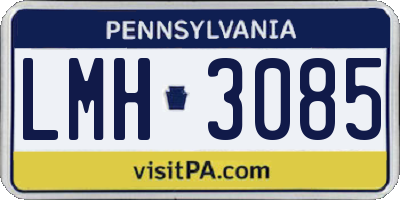 PA license plate LMH3085