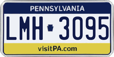 PA license plate LMH3095