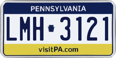 PA license plate LMH3121