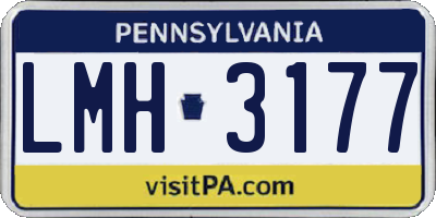 PA license plate LMH3177