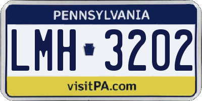PA license plate LMH3202