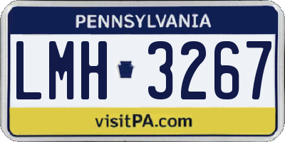 PA license plate LMH3267