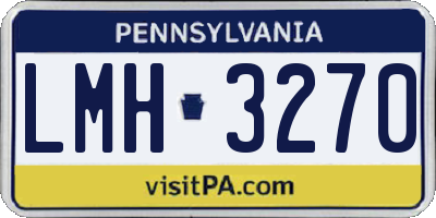 PA license plate LMH3270