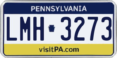 PA license plate LMH3273