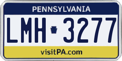 PA license plate LMH3277