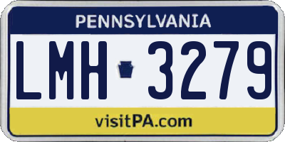 PA license plate LMH3279