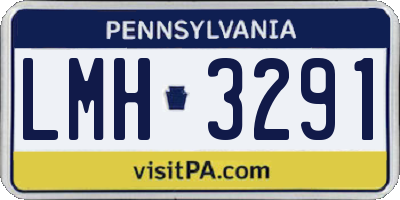 PA license plate LMH3291