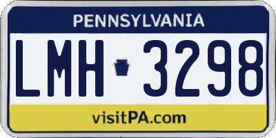 PA license plate LMH3298