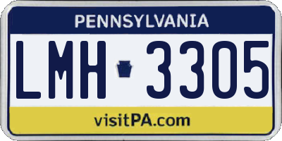 PA license plate LMH3305