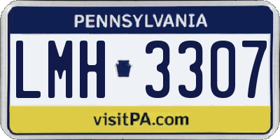 PA license plate LMH3307