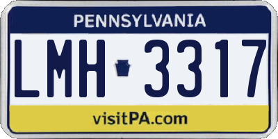 PA license plate LMH3317