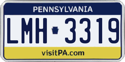 PA license plate LMH3319