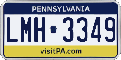 PA license plate LMH3349