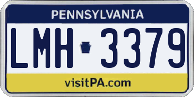 PA license plate LMH3379