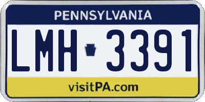 PA license plate LMH3391