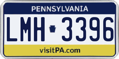 PA license plate LMH3396