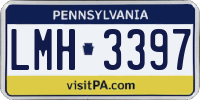 PA license plate LMH3397