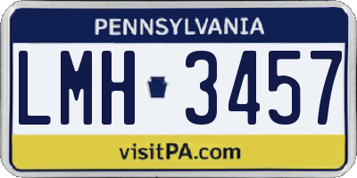PA license plate LMH3457