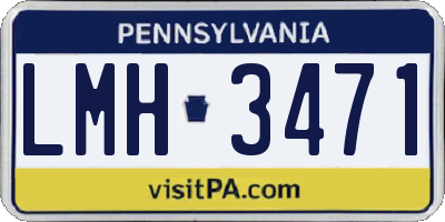 PA license plate LMH3471