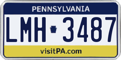 PA license plate LMH3487