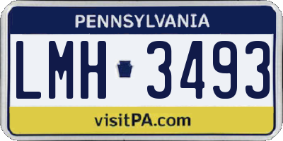 PA license plate LMH3493