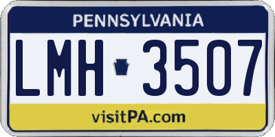 PA license plate LMH3507