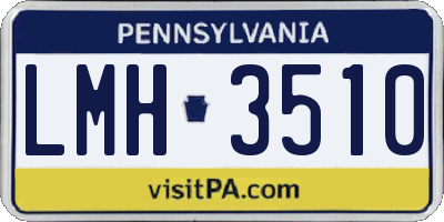 PA license plate LMH3510