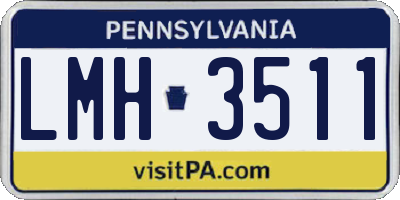 PA license plate LMH3511