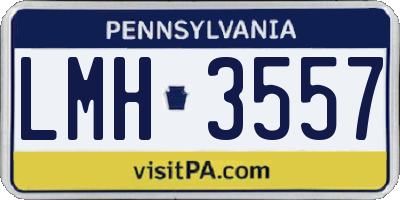 PA license plate LMH3557