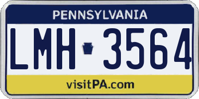 PA license plate LMH3564