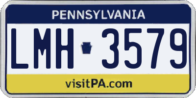 PA license plate LMH3579