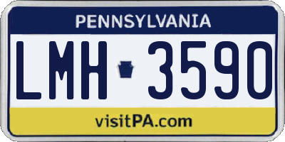 PA license plate LMH3590