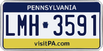 PA license plate LMH3591
