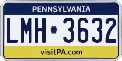 PA license plate LMH3632