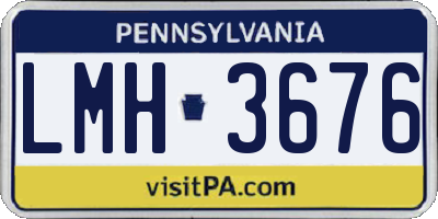 PA license plate LMH3676