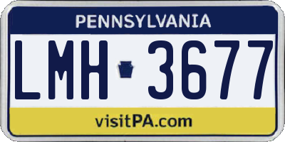 PA license plate LMH3677