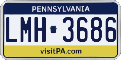 PA license plate LMH3686