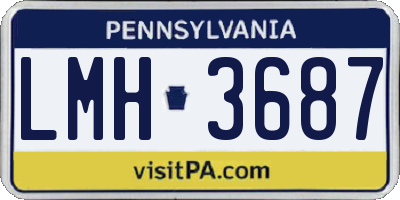 PA license plate LMH3687